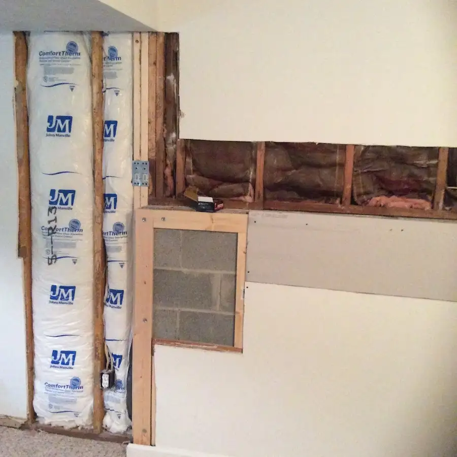 Wall insulation replacement during Contents Cleaning & Restoration in White Center
